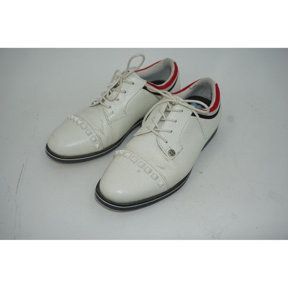 G/FORE Shoes - G/FORE Golf Shoes Womens Size 7.5 White Gallivanter Studded Leather G4LS21EF06